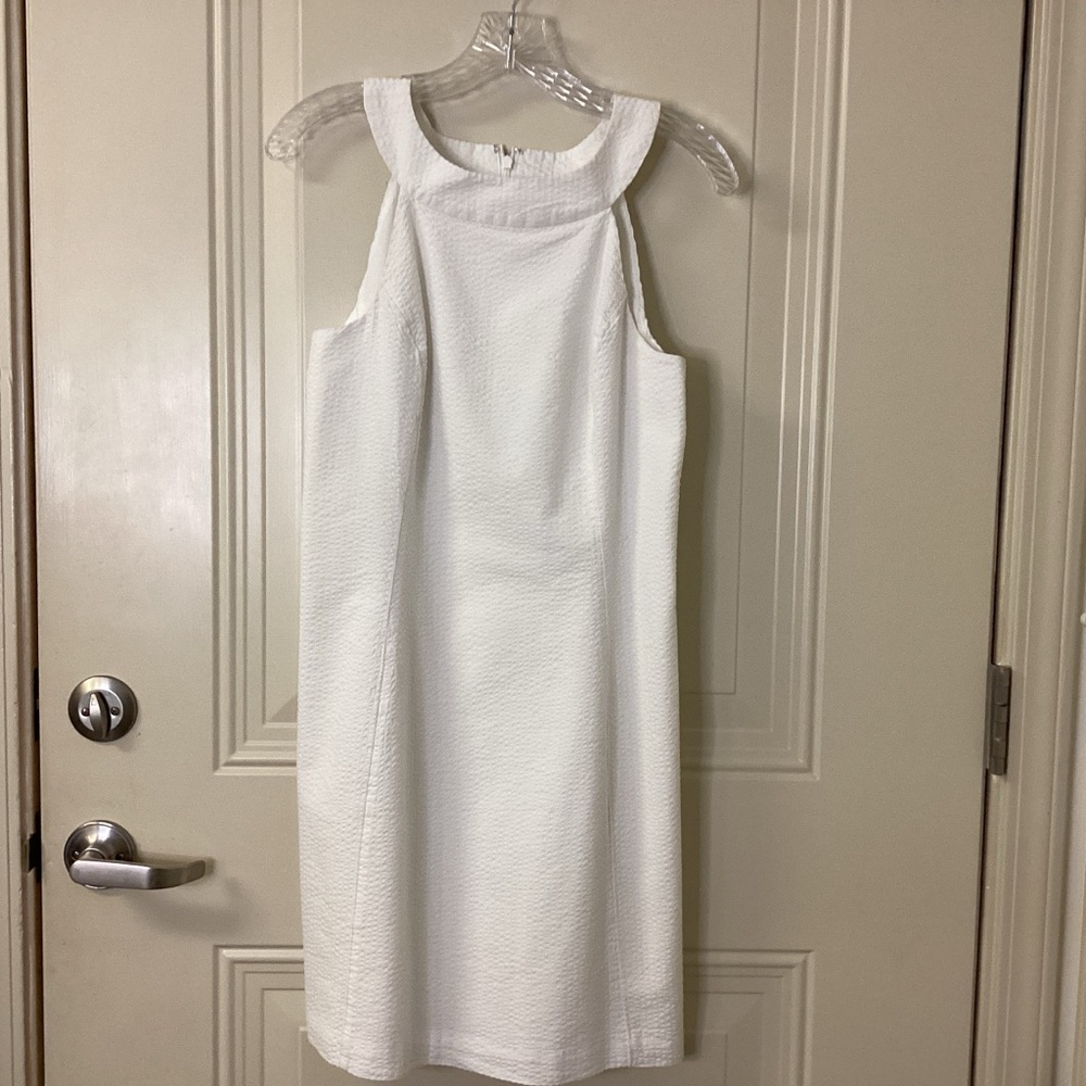 VINEYARD VINES White High-Cut Shoulders Sleeveless Dress SZ 2 EUC $178
